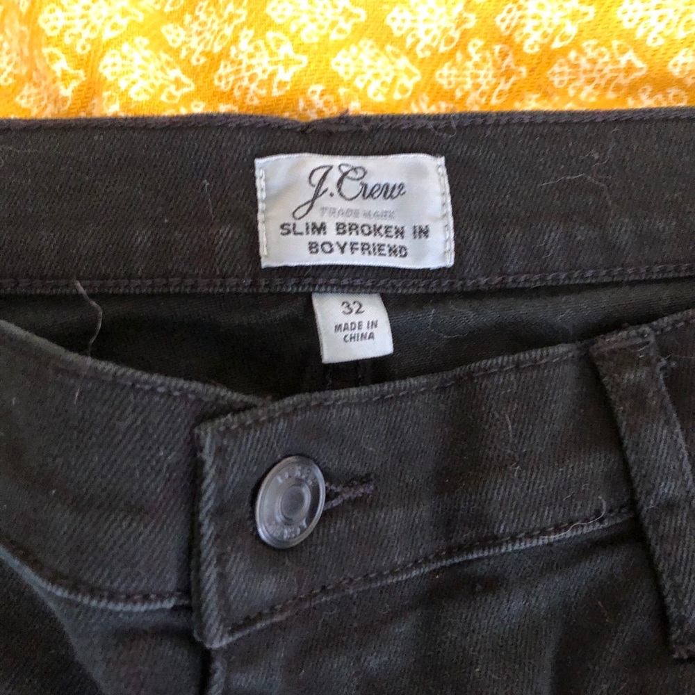J. Crew  Black Slim Broken In Jeans size 32